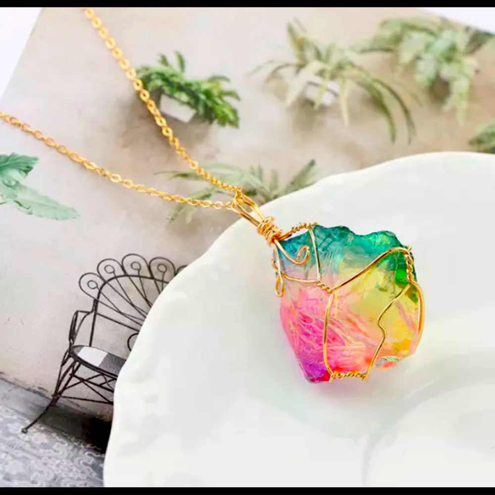 Natural Stone pendant Necklace